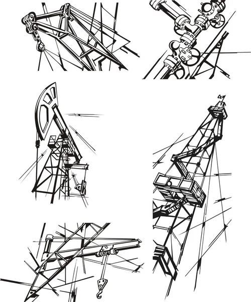 Oil Industry Equipment Vector Illustration — Stock Photo, Image