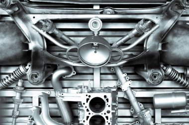 Motosiklet renk metal parçalar kompozisyon