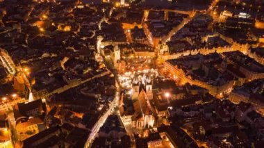 View on the old town square in the evening of the city of Prague,Czech Republic.