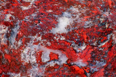 Soyut doku, yarı değerli kırmızı taş, yakın çekim, makro.