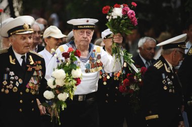 Sivastopol, Ukrayna - 9 Mayıs 2012: Faşist Almanya 'ya karşı 