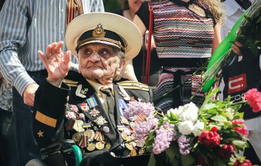 Sivastopol, Ukrayna - 9 Mayıs 2012: Nazi Almanya 'sına karşı 