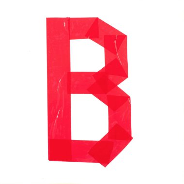 Kırmızı inşaat bandından 