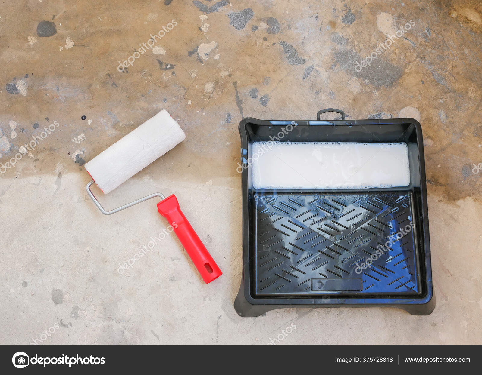 Primer Concrete Floor Finishing Repair House — Stock Photo © alexdov