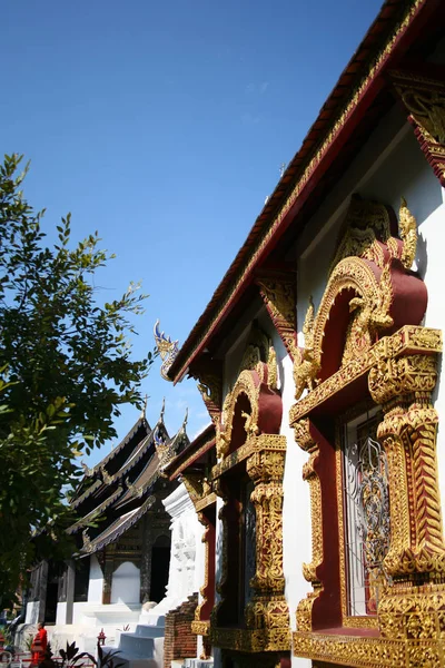 Architectural building Buddhist temple in Northern Thailand