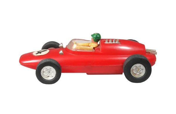 Kırmızı yarış araba oyuncak / Formula 1 kırmızı — Stok fotoğraf