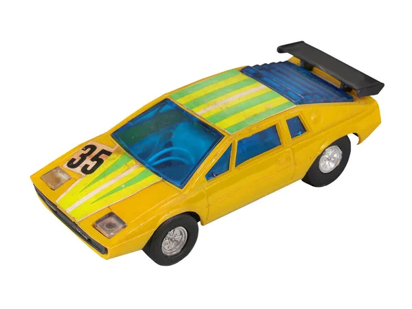 Sarı yarış araba oyuncak / sarı yarış — Stok fotoğraf