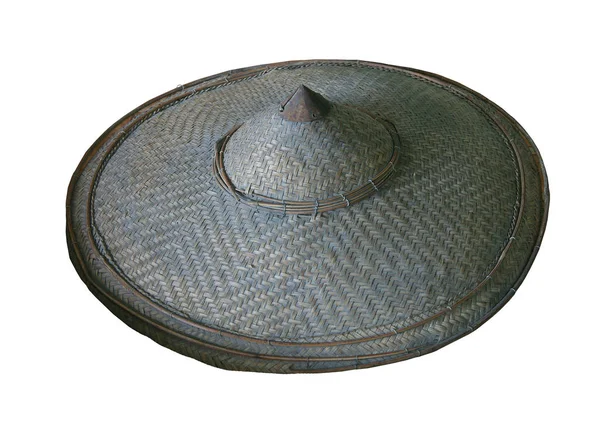 Feuilles isolées de palmier blanc / chapeau : Tisser le chapeau — Photo
