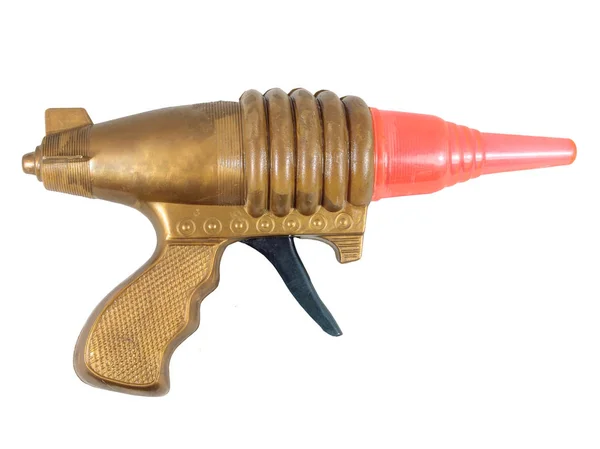 Isoliertes weißes Raygun / Raygun Spielzeug: Vintage Spielzeug — Stockfoto