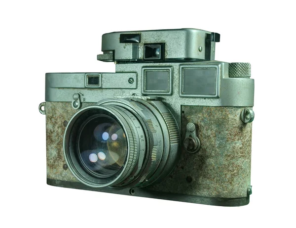 Vintage camera / izolované bílá — Stock fotografie