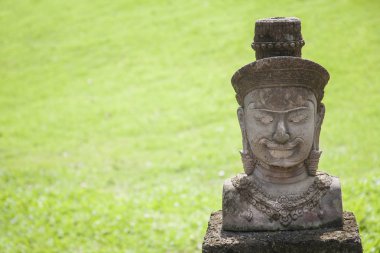 Kamboçya taş heykel / Kamboçya antik heykel adam