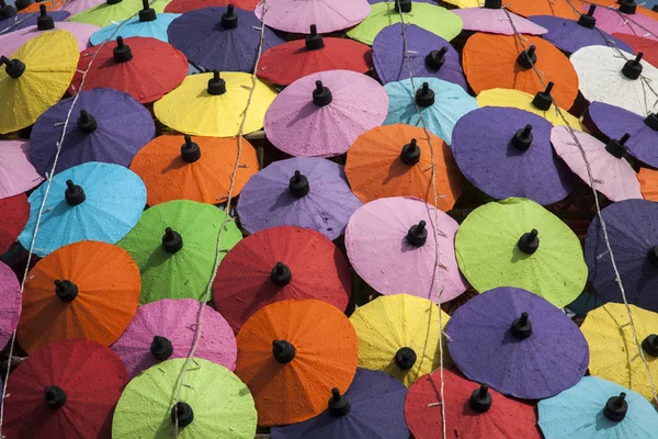 Umbrellas Paper Umbrellas Colorful Colorful Background — Stock Photo, Image