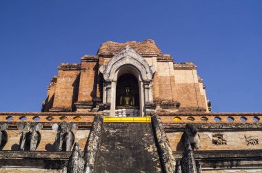 Tarihi turistik ve tarihi mekanlara Tayland / Wat Chedi Luang tarihi site Chiang Mai, Tayland'ın büyük Kuzey illerde