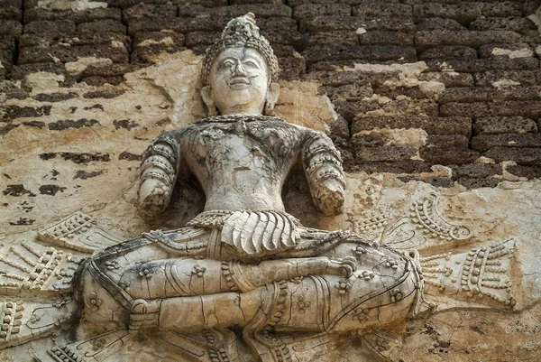 Estuque Tradicional Atrações Históricas Locais Históricos Chiangmai Tailândia — Fotografia de Stock