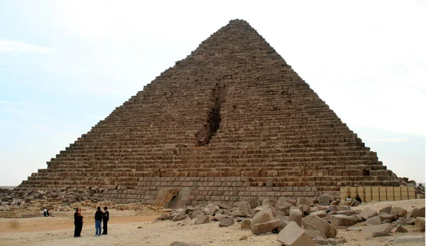 Piramisok Egyiptomban Gízai Fennsíkon — Stock Fotó