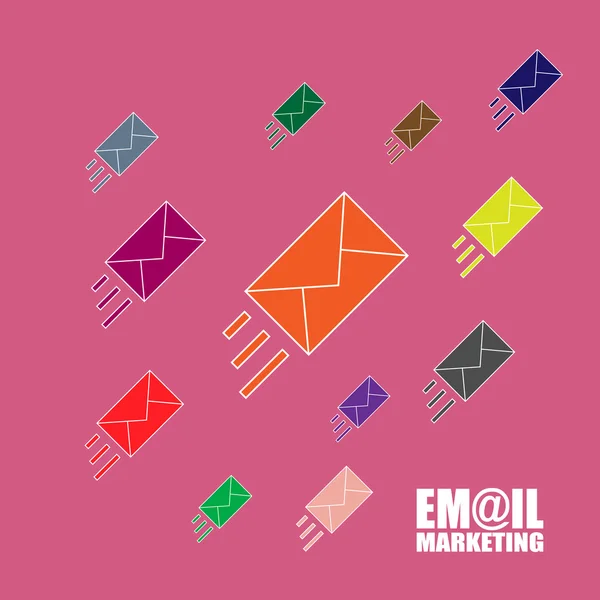E-Mail Marketing Vektor Illustration — Stockvektor