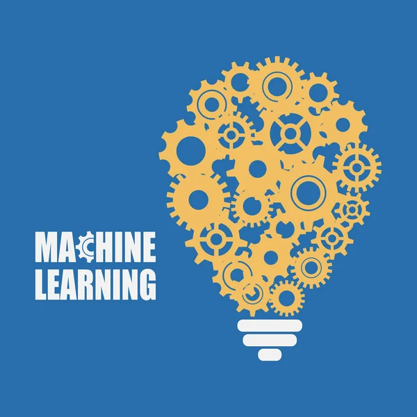 Apprendimento automatico e intelligenza artificiale — Vettoriale Stock
