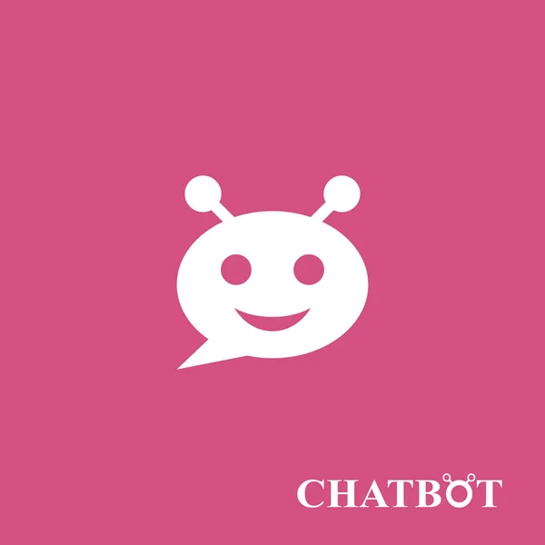Chatbot 또는 chatterbot 아이콘 개념 — 스톡 벡터