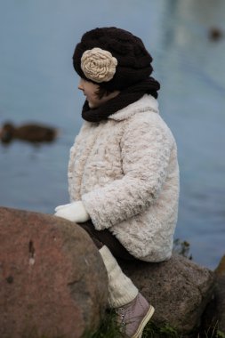 moda kız sıcak giysiler