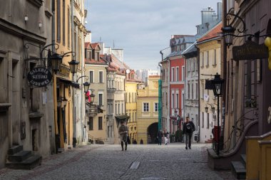 Lublin eski şehir sokaklarında