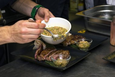 Şef ızgara et ayarla