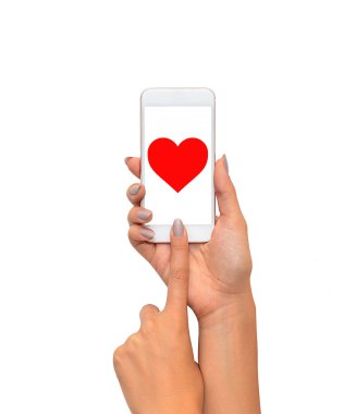 Sevgililer günü. Sevgi ile hareket eden telefon