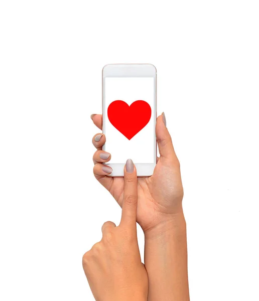 День Святого Валентина Мобільний Телефон Любов — стокове фото