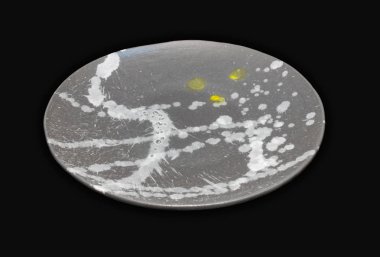 Siyah arka plan üzerine seramik düz plaka