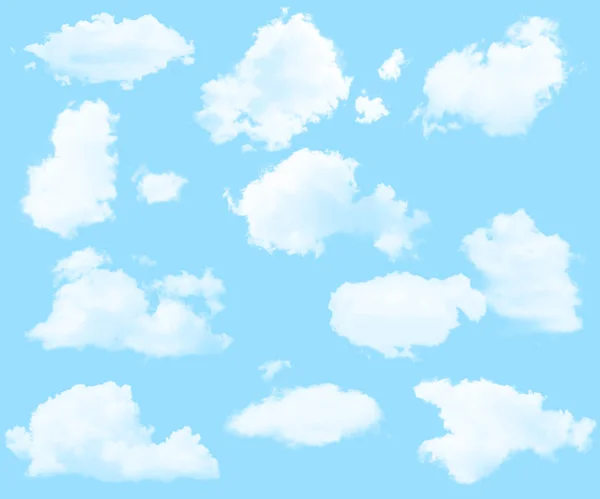 Много Маленьких Белых Облаков Голубом Небе — стоковое фото