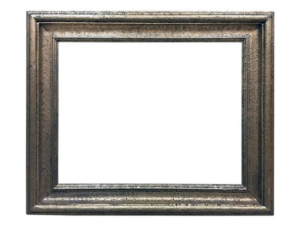 Silver Vintage Picture Frame Isolated White Background — Stock Photo, Image