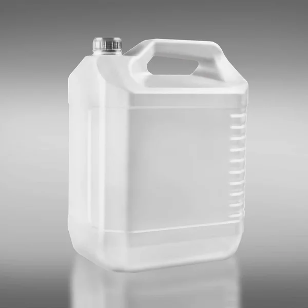 Plastic white canister — Stock Photo, Image