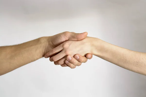 Handshake on white background — Stock Photo, Image