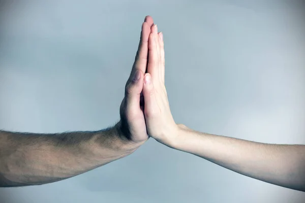 Handshake on white background