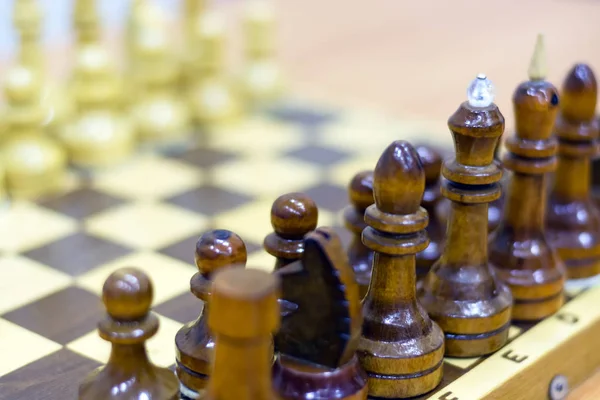 Chess figure, business concept strategy, leadership, team and success. — Stock Photo, Image