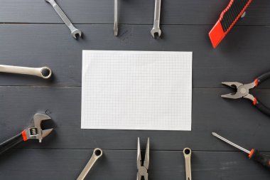 ev araçları kümesi. Kopya alanı.