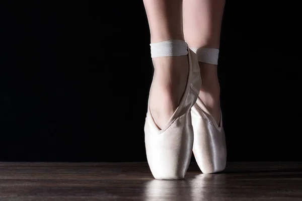 Feet of dancing ballerina