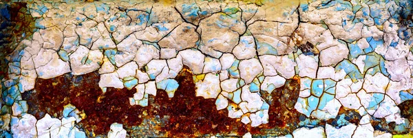抽象的な腐食したカラフルなさびた金属の背景、テクスチャ — ストック写真