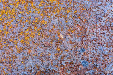 Aşınmış renkli paslı metal arka plan, doku