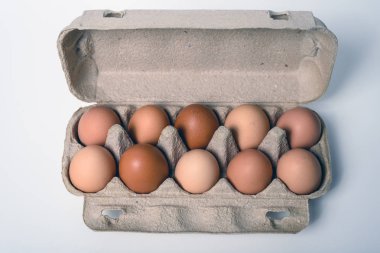 Geri dönüşümlü çiğ yumurta kapsayıcı Önden Görünüm