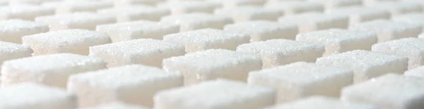 Afiş beyaz rafine şeker bir geometrik şekil — Stok fotoğraf