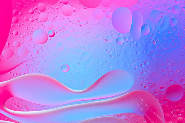 trendy pink and blue background of smears and bubbles, art texture