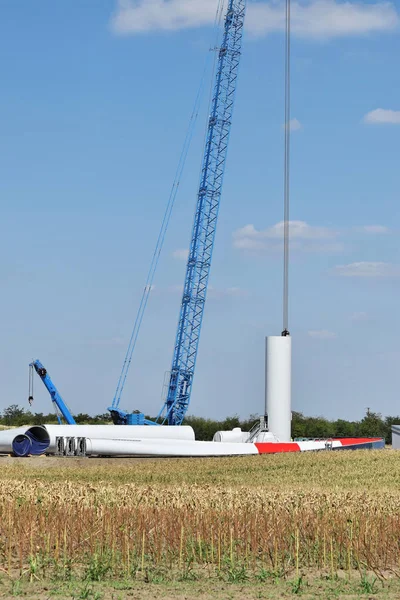 Construction d'un parc éolien - Energies renouvelables — Photo