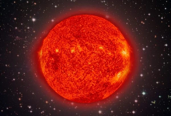 Sluneční soustava - slunce. Je to hvězda ve středu sluneční soustavy. — Stock fotografie