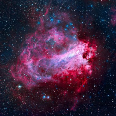 The Omega Nebula - Swan Nebula in the constellation Sagittarius. clipart