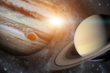 Güneş Sistemi - Satürn. Güneş 'ten sonraki altıncı gezegendir..