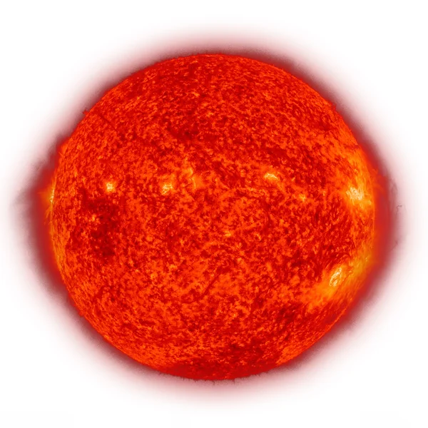Сонячна система-сонце. ізольована Планета на білому фоні. — стокове фото