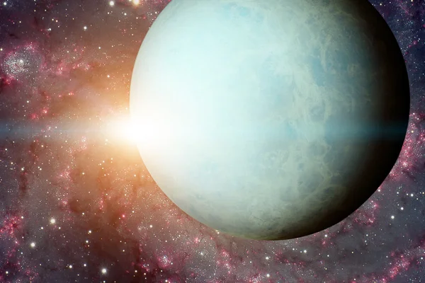 太阳能系统-天王星。这幅图像由美国国家航空航天局提供的元素. — 图库照片