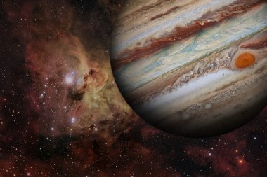 Solar System - Jupiter. It is the largest planet in the Solar System. clipart