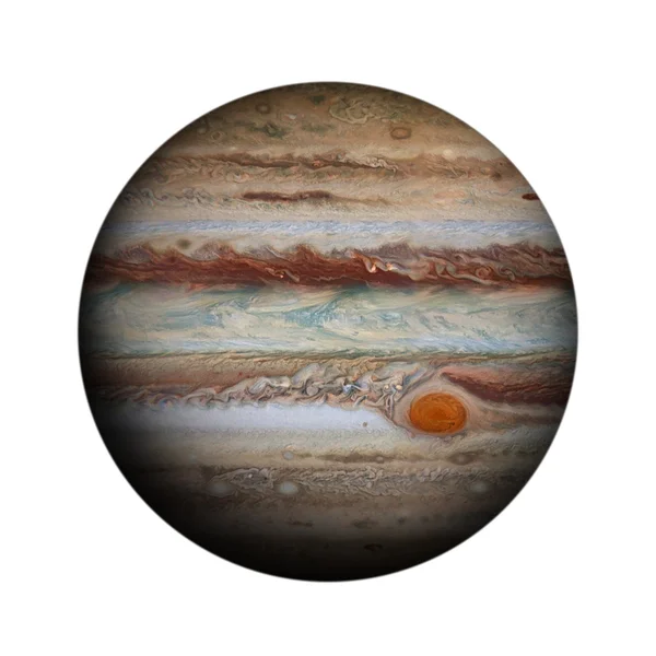 Sonnensystem - jupiter. isolierter Planet auf weißem Hintergrund. — Stockfoto