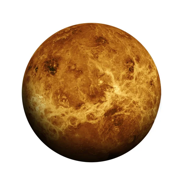 Sistemul solar - Venus. Planeta izolată pe fundal alb . — Fotografie, imagine de stoc